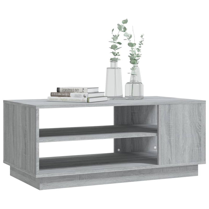 vidaXL szürke sonoma szerelt fa dohányzóasztal 102x55x43 cm
