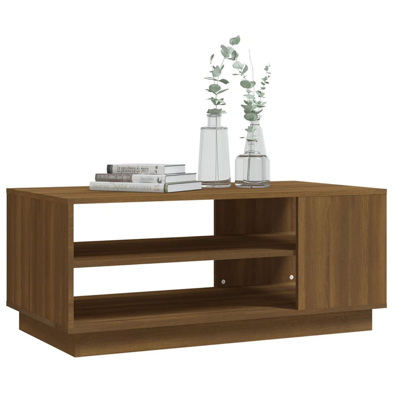vidaXL barna tölgyszínű szerelt fa dohányzóasztal 102x55x43 cm