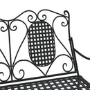 vidaXL kétszemélyes fekete acél hintapad 113 cm