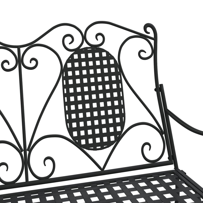 vidaXL kétszemélyes fekete acél hintapad 113 cm