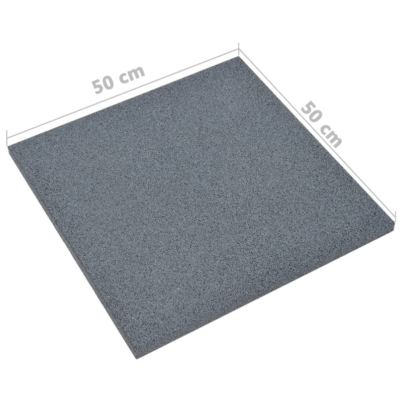 vidaXL 12 db szürke ütéscsillapító gumilap 50 x 50 x 3 cm