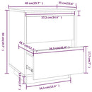 vidaXL 2 db fekete tömör fenyőfa éjjeliszekrény 40 x 35 x 50 cm
