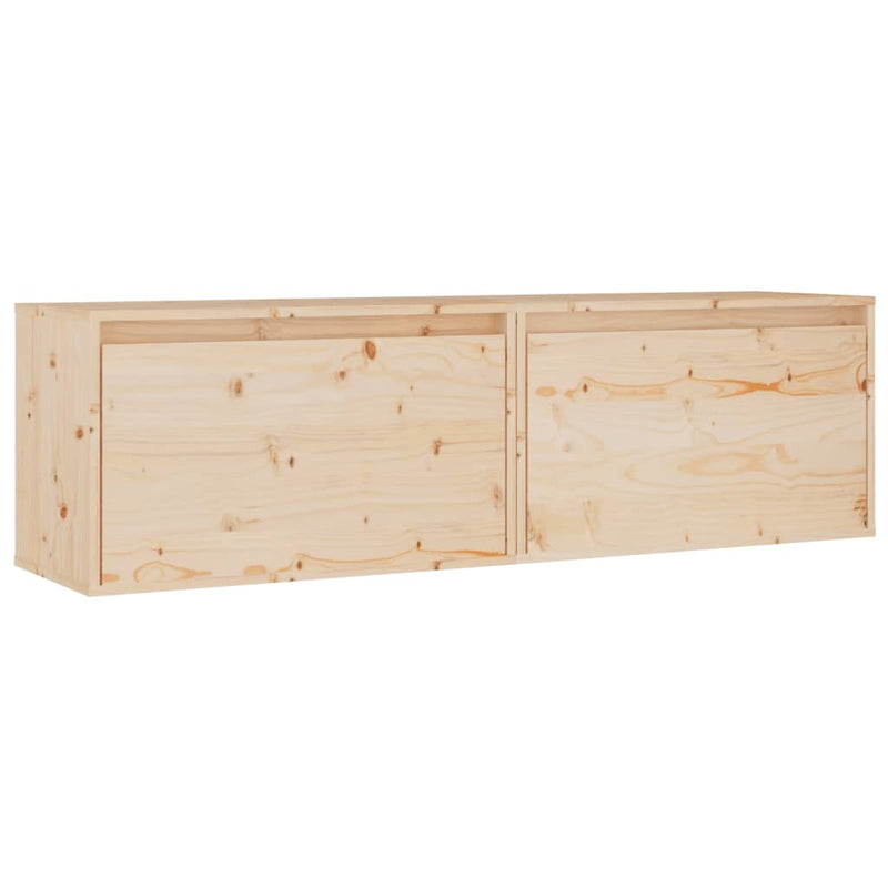 vidaXL 2 darab tömör fenyőfa faliszekrény 60 x 30 x 35 cm