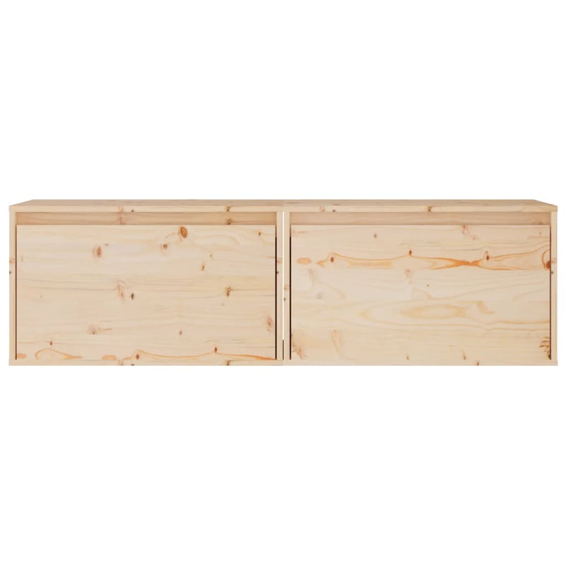 vidaXL 2 darab tömör fenyőfa faliszekrény 60 x 30 x 35 cm