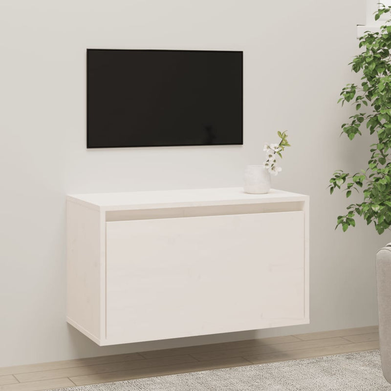 vidaXL fehér tömör fenyőfa faliszekrény 60 x 30 x 35 cm