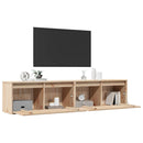 vidaXL 2 db tömör fenyőfa faliszekrény 80 x 30 x 35 cm