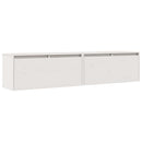 vidaXL 2 db fehér tömör fenyőfa faliszekrény 80 x 30 x 35 cm
