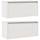 vidaXL 2 db fehér tömör fenyőfa faliszekrény 80 x 30 x 35 cm