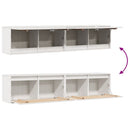 vidaXL 2 db fehér tömör fenyőfa faliszekrény 80 x 30 x 35 cm