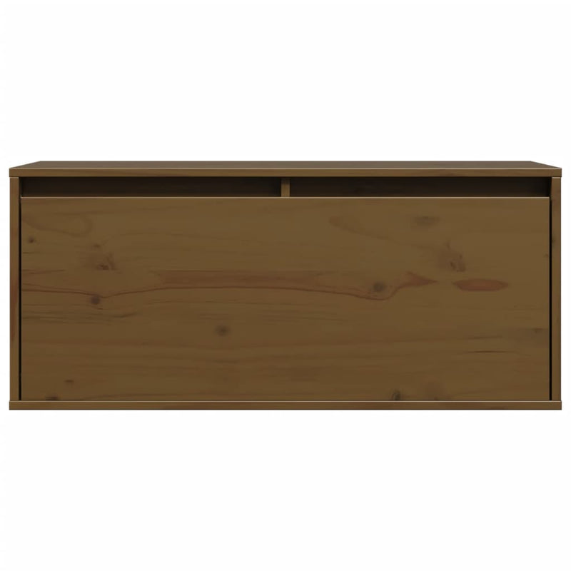 vidaXL mézbarna tömör fenyőfa faliszekrény 80 x 30 x 35 cm