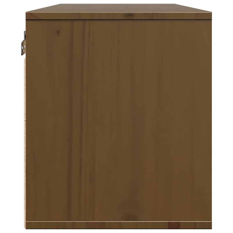 vidaXL mézbarna tömör fenyőfa faliszekrény 80 x 30 x 35 cm