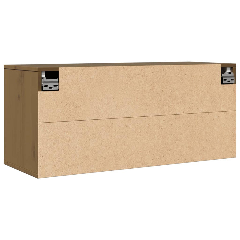 vidaXL mézbarna tömör fenyőfa faliszekrény 80 x 30 x 35 cm