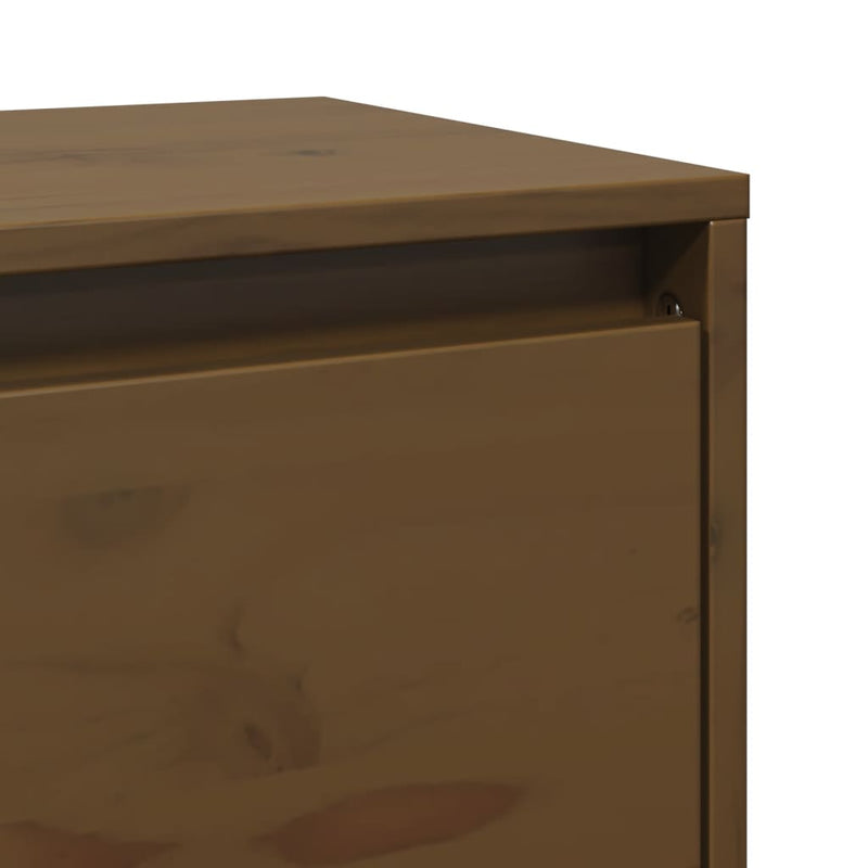 vidaXL mézbarna tömör fenyőfa faliszekrény 80 x 30 x 35 cm