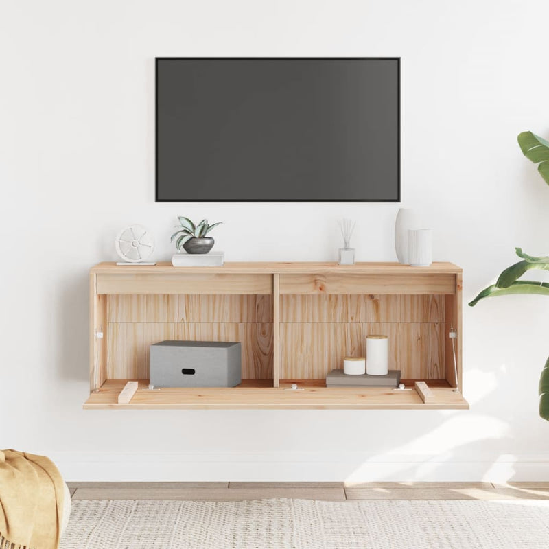 vidaXL tömör fenyőfa faliszekrény 100 x 30 x 35 cm