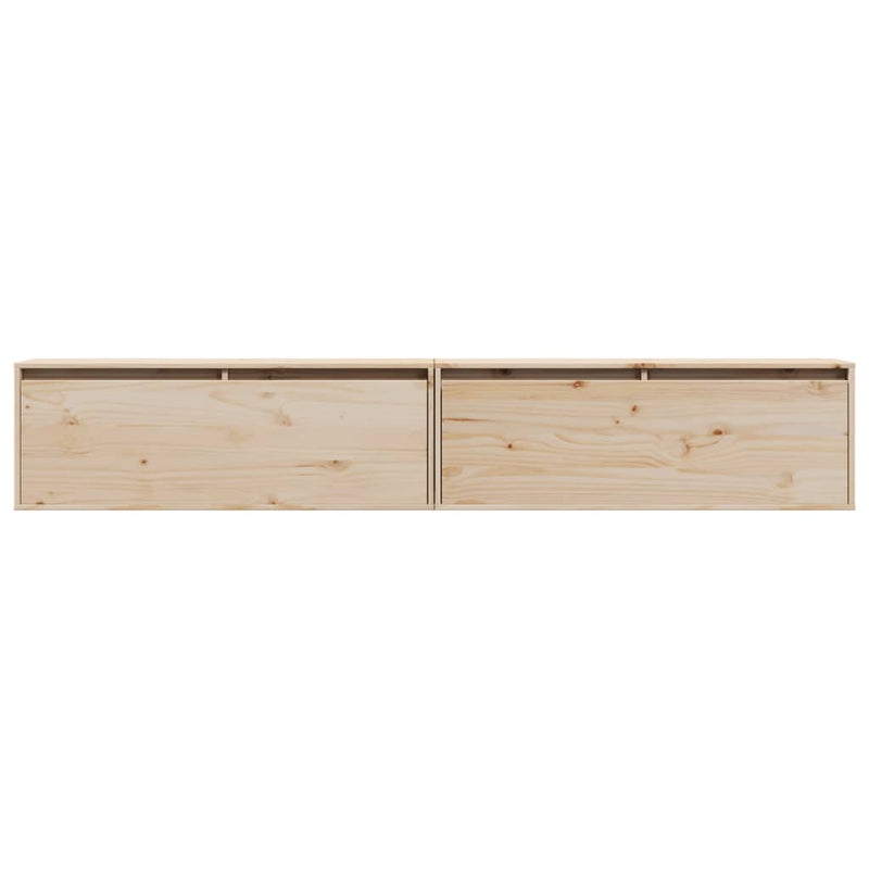 vidaXL 2 darab tömör fenyőfa faliszekrény 100 x 30 x 35 cm