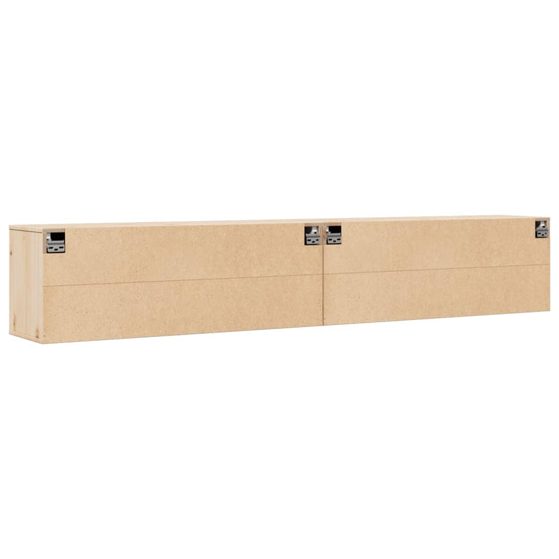vidaXL 2 darab tömör fenyőfa faliszekrény 100 x 30 x 35 cm