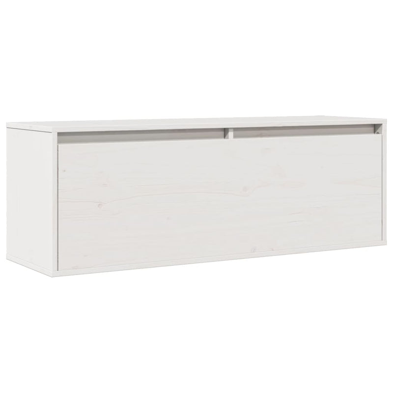 vidaXL fehér tömör fenyőfa faliszekrény 100 x 30 x 35 cm