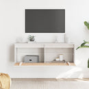 vidaXL fehér tömör fenyőfa faliszekrény 100 x 30 x 35 cm