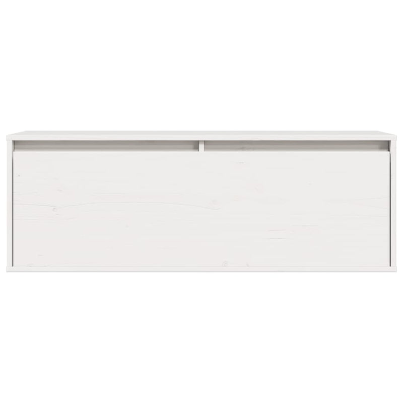 vidaXL fehér tömör fenyőfa faliszekrény 100 x 30 x 35 cm