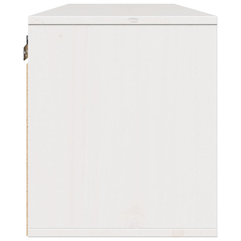 vidaXL fehér tömör fenyőfa faliszekrény 100 x 30 x 35 cm