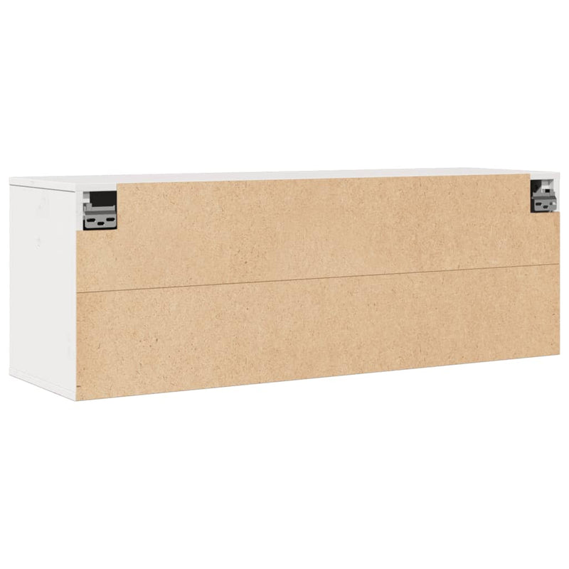 vidaXL fehér tömör fenyőfa faliszekrény 100 x 30 x 35 cm