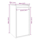 vidaXL mézbarna tömör fenyőfa faliszekrény 30 x 30 x 60 cm