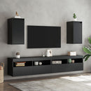 vidaXL 2 db fekete tömör fenyőfa faliszekrény 30 x 30 x 60 cm