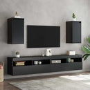 vidaXL 2 db fekete tömör fenyőfa faliszekrény 30 x 30 x 60 cm