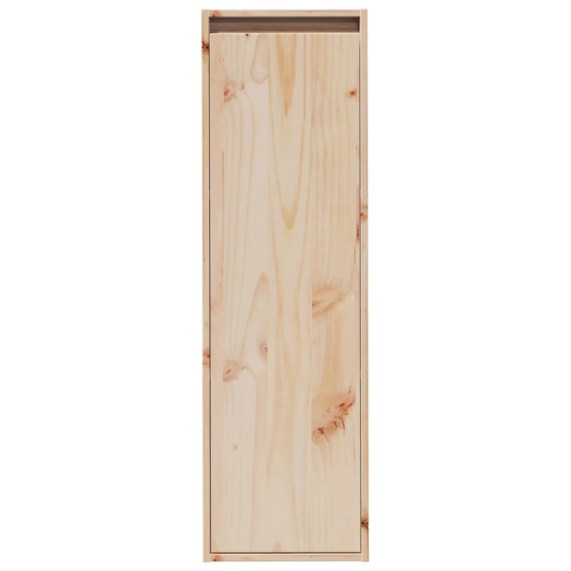 vidaXL fekete tömör fenyőfa faliszekrény 30 x 30 x 100 cm