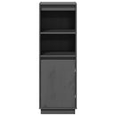 vidaXL szürke tömör fenyőfa magasszekrény 37x34x110 cm