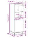 vidaXL mézbarna tömör fenyőfa magasszekrény 37x34x110 cm