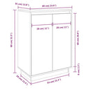vidaXL tömör fenyőfa cipőszekrény 60 x 35 x 80 cm