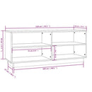 vidaXL tömör fenyőfa cipőszekrény 110 x 34 x 45 cm
