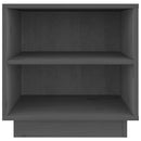 vidaXL 2 db szürke tömör fenyőfa éjjeliszekrény 40 x 34 x 40 cm