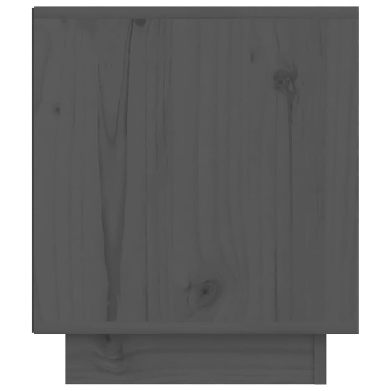 vidaXL 2 db szürke tömör fenyőfa éjjeliszekrény 40 x 34 x 40 cm