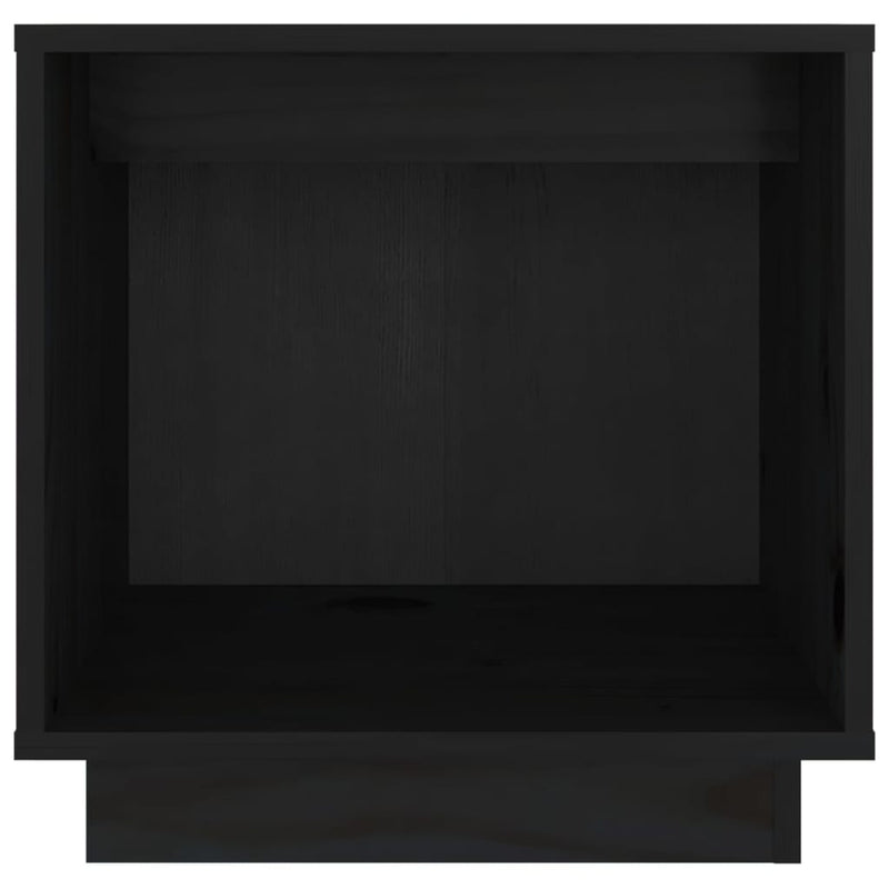 vidaXL 2 darab fekete tömör fenyőfa éjjeliszekrény 40 x 30 x 40 cm