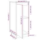vidaXL fehér tömör fenyőfa tálalószekrény 31,5 x 34 x 75 cm