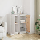 vidaXL 2 db fehér tömör fenyőfa tálalószekrény 31,5 x 34 x 75 cm