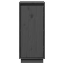 vidaXL 2 db szürke tömör fenyőfa tálalószekrény 31,5 x 34 x 75 cm