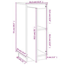 vidaXL 2 db mézbarna tömör fenyőfa tálalószekrény 31,5 x 34 x 75 cm