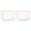 vidaXL 2 db fehér tömör fenyőfa éjjeliszekrény 35 x 34 x 32 cm