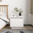 vidaXL 2 db fehér tömör fenyőfa éjjeliszekrény 35 x 34 x 32 cm
