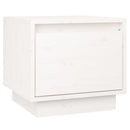 vidaXL 2 db fehér tömör fenyőfa éjjeliszekrény 35 x 34 x 32 cm