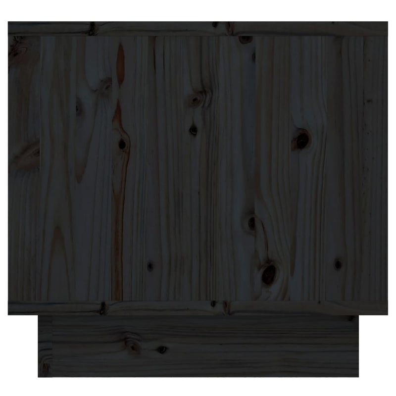vidaXL 2 db fekete tömör fenyőfa éjjeliszekrény 35 x 34 x 32 cm