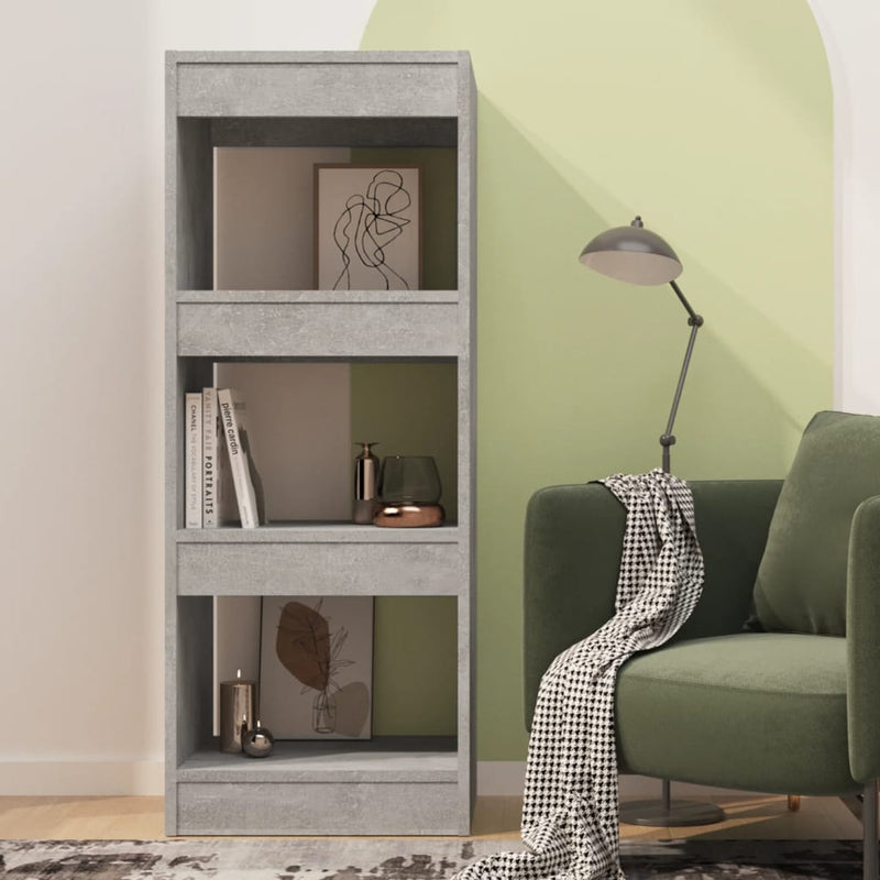 vidaXL betonszürke szerelt fa könyvszekrény/térelválasztó 40x30x103 cm