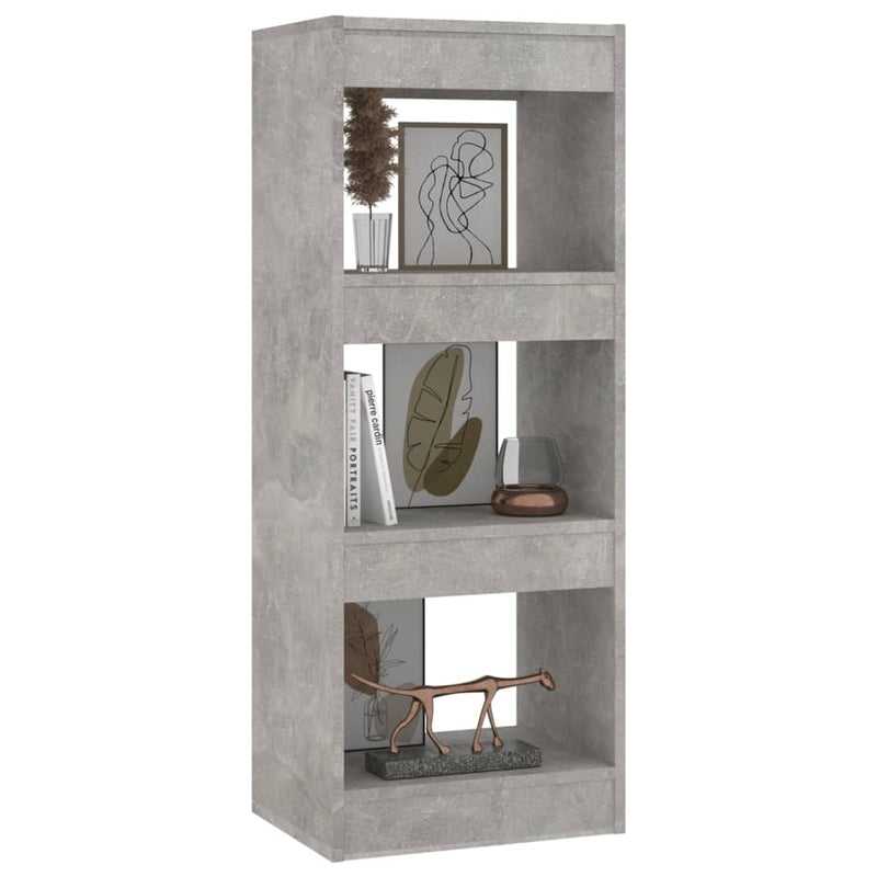 vidaXL betonszürke szerelt fa könyvszekrény/térelválasztó 40x30x103 cm