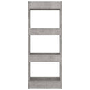 vidaXL betonszürke szerelt fa könyvszekrény/térelválasztó 40x30x103 cm