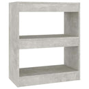 vidaXL betonszürke térelválasztó könyvszekrény 60 x 30 x 72 cm