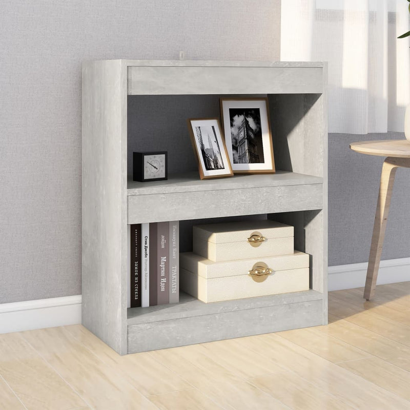 vidaXL betonszürke térelválasztó könyvszekrény 60 x 30 x 72 cm