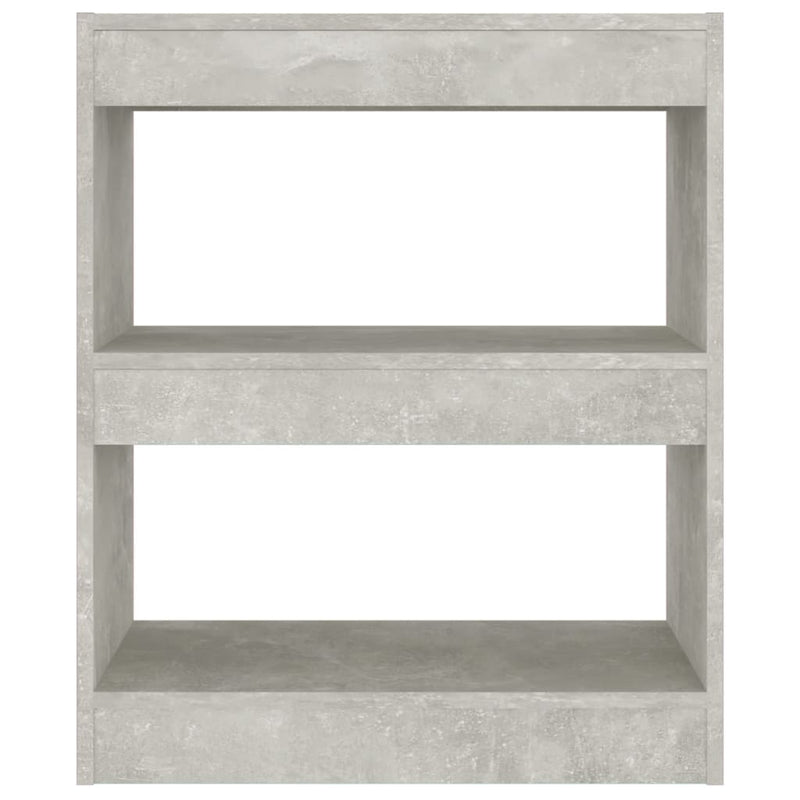 vidaXL betonszürke térelválasztó könyvszekrény 60 x 30 x 72 cm